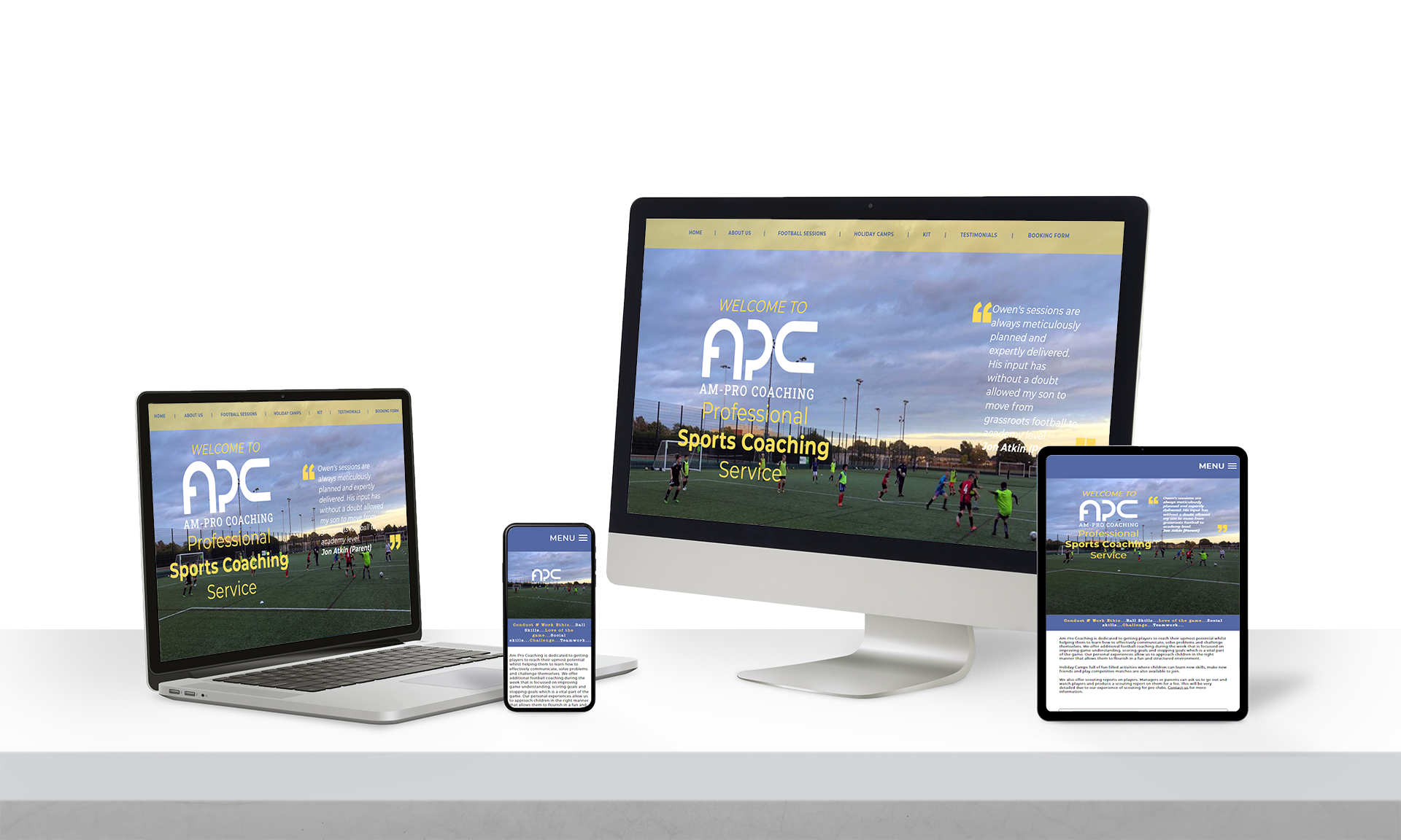 Am Pro Coaching responsive devices