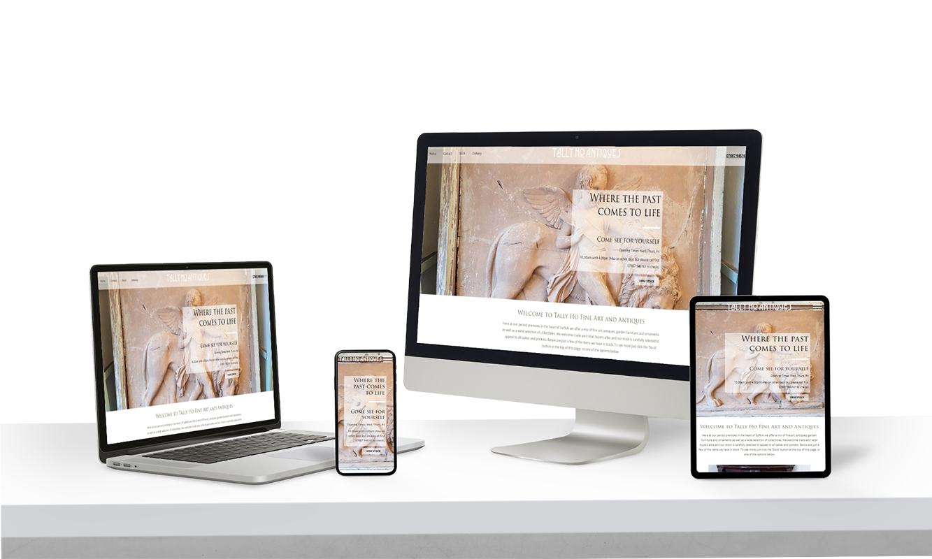 Tally Ho Antiques responsive devices